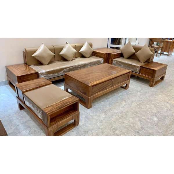 Sofa góc L 2 văng chân uốn hương xám BG178